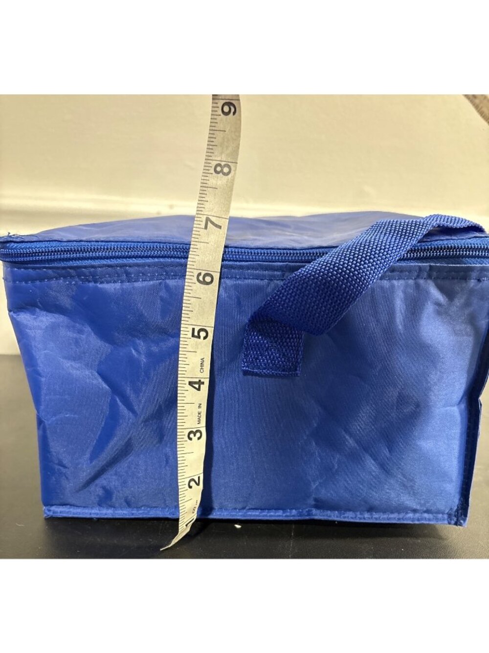 3 Nesting Blue Insulated Lunch Bags With Zipper Closure & Floral Mesh Pocket - Picture 14 of 14